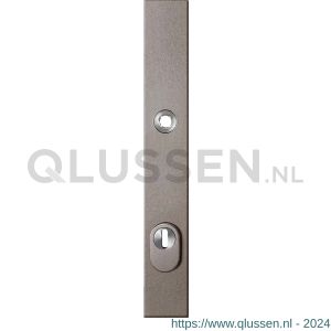 GPF Bouwbeslag Anastasius 9038.A3 veiligheids buitenschild smal SKG*** 257x35x11 mm rechthoekig met kerntrekbeveiliging PC92 massief Mocca blend GPF9038A3062