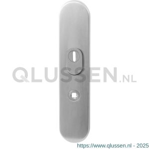 GPF Bouwbeslag RVS 9048.72 veiligheids buitenschild Comfort SKG*** met kerntrekbeveiliging 248x52x11 mm afgerond PC72 RVS geborsteld GPF904809042