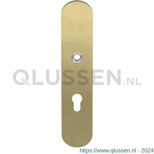 GPF Bouwbeslag PVD 9102.55P4 veiligheids binnenschild SKG*** 248x52x8 mm afgerond PC55 PVD mat messing GPF9102P4032