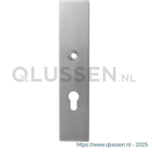 GPF Bouwbeslag RVS 9112.00 veiligheids binnenschild SKG*** 248x52x8 mm rechthoekig blind met krukgat RVS geborsteld GPF911209000