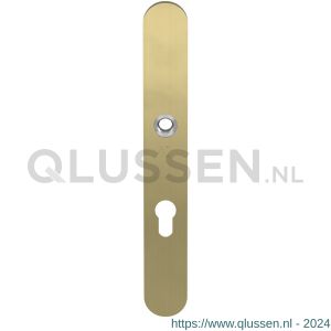 GPF Bouwbeslag PVD 9128.72P4 veiligheids binnenschild smal SKG*** 257x35x8 mm afgerond PC72 mat messing PVD mat messing GPF9128P4042