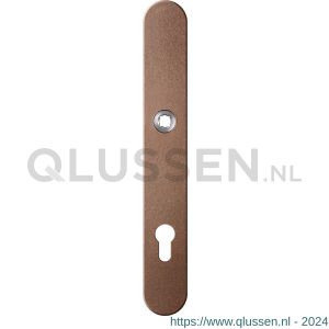 GPF Bouwbeslag Anastasius 9128.A2 veiligheids binnenschild smal SKG*** 257x35x8 mm afgerond PC92 Bronze blend GPF9128A2062