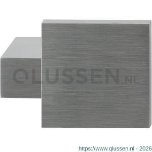 GPF Bouwbeslag RVS 9208.09 S5 massief kort verkropte knop vierkant 69/48x48x13 mm voor veiligheids schilden vast met wisselstift RVS geborsteld GPF920809400