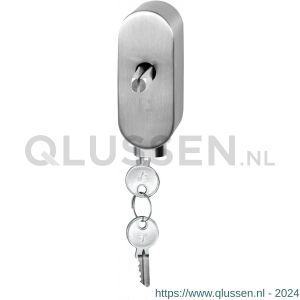 GPF Bouwbeslag RVS 9250.09.0060 draaikiepmechanisme afsluitbaar SKG*** ovaal 83x34x31 mm met stift binnenzijde 65 mm RVS geborsteld GPF9250090060