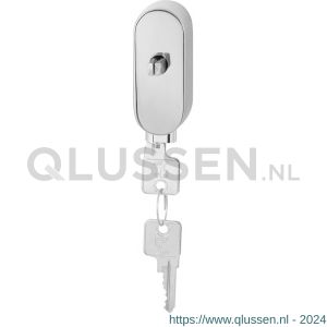 GPF Bouwbeslag RVS 9250.49 draaikiepmechanisme afsluitbaar SKG*** ovaal 83x34x31 mm met stift binnenzijde 32 mm RVS gepolijst GPF925049099