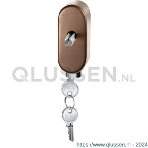 GPF Bouwbeslag Anastasius 9250.A2.0032 draaikiepmechanisme afsluitbaar SKG*** ovaal 83x34x31 mm met stift binnenzijde 32 mm Bronze blend GPF9250A20032