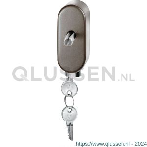 GPF Bouwbeslag Anastasius 9250.A3.0032 draaikiepmechanisme afsluitbaar SKG*** ovaal 83x34x31 mm met stift binnenzijde 32 mm Mocca blend GPF9250A30032