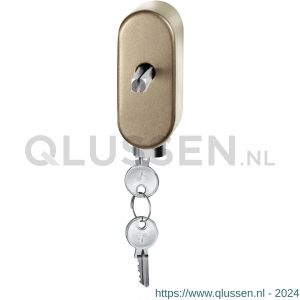 GPF Bouwbeslag Anastasius 9250.A4.0032 draaikiepmechanisme afsluitbaar SKG*** ovaal 83x34x31 mm met stift binnenzijde 32 mm Champagne blend GPF9250A40032