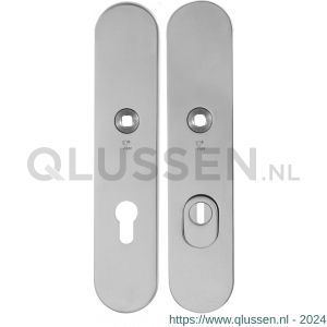 GPF Bouwbeslag RVS 9308.72/49 veiligheids schilden SKG*** 248x52 mm afgerond met kerntrekbeveiliging PC72 massief RVS gepolijst GPF930849042