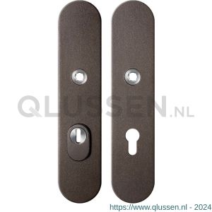 GPF Bouwbeslag Anastasius 9308.A1 veiligheids schilden SKG*** 248x52 mm massief afgerond met kerntrekbeveiliging PC72 Dark blend GPF9308A1042