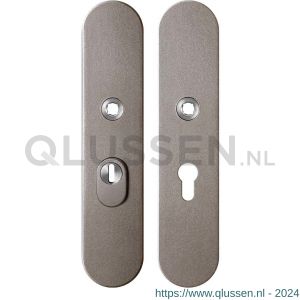 GPF Bouwbeslag Anastasius 9308.A3 veiligheids schilden SKG*** 248x52 mm massief afgerond met kerntrekbeveiliging PC55 Mocca blend GPF9308A3032