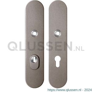 GPF Bouwbeslag Anastasius 9308.A3 veiligheids schilden SKG*** 248x52 mm massief afgerond met kerntrekbeveiliging PC72 Mocca blend GPF9308A3042