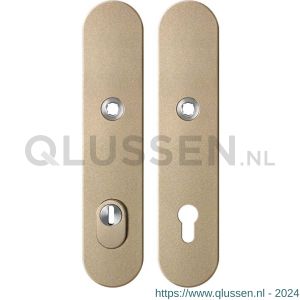 GPF Bouwbeslag Anastasius 9308.A4 veiligheids schilden SKG*** 248x52 mm massief afgerond met kerntrekbeveiliging PC92 Champagne blend GPF9308A4062