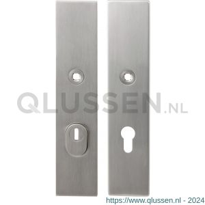 GPF Bouwbeslag RVS 9318.55 veiligheids schilden SKG*** 248x52 mm massief rechthoekig met kerntrekbeveiliging PC55 RVS geborsteld GPF931809032