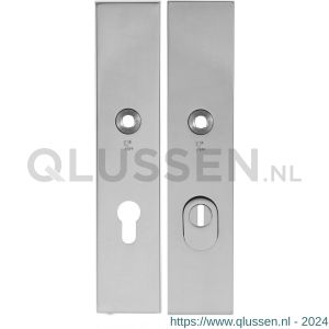 GPF Bouwbeslag RVS 9318.72/49 veiligheids schilden SKG*** 248x52 mm massief rechthoekig met kerntrekbeveiliging PC72 RVS gepolijst GPF931849042