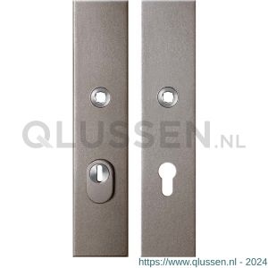 GPF Bouwbeslag Anastasius 9318.A3 veiligheids schilden SKG*** 248x52 mm massief rechthoekig met kerntrekbeveiliging PC72 Mocca blend GPF9318A3042