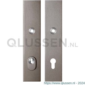 GPF Bouwbeslag Anastasius 9318.A3 veiligheids schilden SKG*** 248x52 mm massief rechthoekig met kerntrekbeveiliging PC92 Mocca blend GPF9318A3062