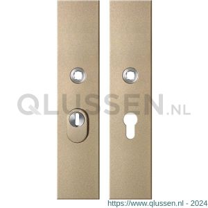 GPF Bouwbeslag Anastasius 9318.A4 veiligheids schilden SKG*** 248x52 mm massief rechthoekig met kerntrekbeveiliging PC55 Champagne blend GPF9318A4032