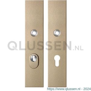 GPF Bouwbeslag Anastasius 9318.A4 veiligheids schilden SKG*** 248x52 mm massief rechthoekig met kerntrekbeveiliging PC72 Champagne blend GPF9318A4042