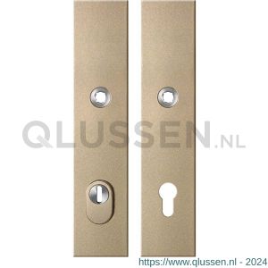 GPF Bouwbeslag Anastasius 9318.A4 veiligheids schilden SKG*** 248x52 mm massief rechthoekig met kerntrekbeveiliging PC92 Champagne blend GPF9318A4062