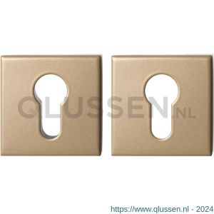 GPF Bouwbeslag Anastasius 9386.A4 set GPF9386.A4 veiligheidsrozet vierkant 54x54x12,5 mm SKG*** Champagne blend GPF9386A4S199