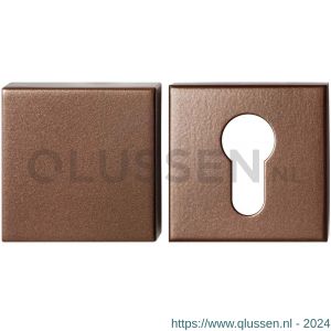 GPF Bouwbeslag Anastasius 9388.A2 set GPF9388.A2 veiligheidsrozetten vierkant 54x54x10 mm SKG*** Bronze blend buiten blind Bronze blend GPF9388A2S199