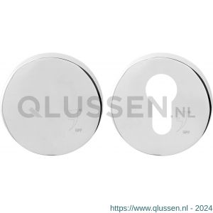 GPF Bouwbeslag RVS 9393.49 set GPF9393.49 veiligheidsrozet rond 54 mm SKG*** RVS gepolijst buiten blind RVS gepolijst GPF939349S199