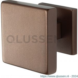 GPF Bouwbeslag Anastasius 9825.A2 vierkante voordeurknop 70x70 mm op rozet 53x53x8 mm Bronze blend GPF9825A20400