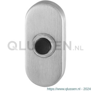 GPF Bouwbeslag RVS 9826.04 beldrukker ovaal 70x32x10 mm met zwarte button RVS geborsteld GPF982604400