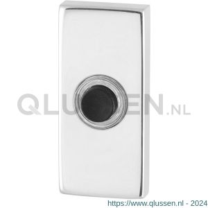 GPF Bouwbeslag RVS 9826.41 beldrukker rechthoekig 70x32x10 mm met zwarte button RVS gepolijst GPF982641400