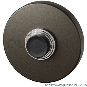 GPF Bouwbeslag Anastasius 9826.A1.1100 beldrukker rond 50x8 mm met zwarte button Dark blend GPF9826A11100