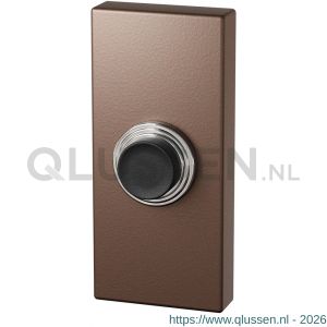 GPF Bouwbeslag Anastasius 9826.A2.1101 beldrukker rechthoekig 70x32x10 mm met zwarte button Bronze blend GPF9826A21101