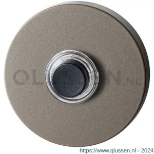 GPF Bouwbeslag Anastasius 9826.A3.1100 beldrukker rond 50x8 mm met zwarte button Mocca blend GPF9826A31100