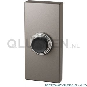 GPF Bouwbeslag Anastasius 9826.A3.1101 beldrukker rechthoekig 70x32x10 mm met zwarte button Mocca blend GPF9826A31101