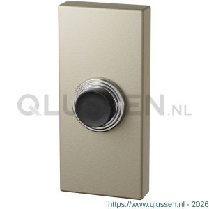 GPF Bouwbeslag Anastasius 9826.A4.1101 beldrukker rechthoekig 70x32x10 mm met zwarte button Champagne blend GPF9826A41101