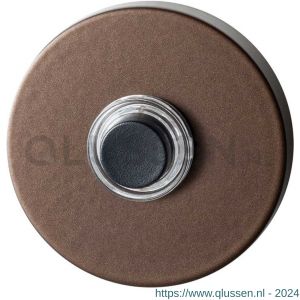GPF Bouwbeslag Anastasius 9826.A2.1100 deurbel beldrukker rond 50x8 mm met zwarte button Bronze blend GPF9826A21100