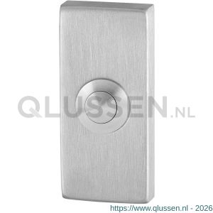 GPF Bouwbeslag RVS 9827.01 beldrukker rechthoekig 70x32x10 mm met RVS button RVS geborsteld GPF982701400