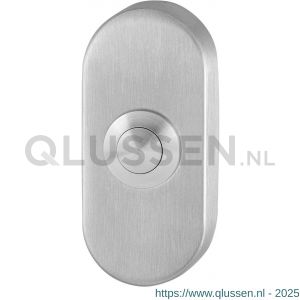 GPF Bouwbeslag RVS 9827.04 beldrukker ovaal 70x32x10 mm met RVS button RVS geborsteld GPF982704400