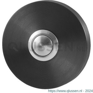 GPF Bouwbeslag PVD 9827.09P1 beldrukker rond 50x8 mm met RVS button PVD antraciet GPF9827094P1