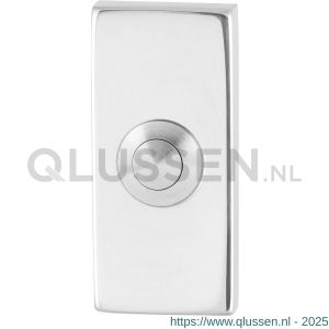 GPF Bouwbeslag RVS 9827.41 beldrukker rechthoekig 70x32x10 mm met RVS button RVS gepolijst GPF982741400