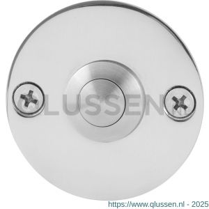 GPF Bouwbeslag RVS 9827.46 beldrukker rond 50x2 mm met RVS button RVS gepolijst GPF982746400