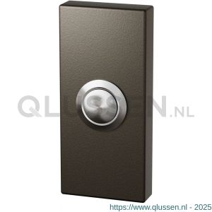 GPF Bouwbeslag Anastasius 9827.A1.1101 beldrukker rechthoekig 70x32x10 mm met RVS button Dark blend GPF9827A11101