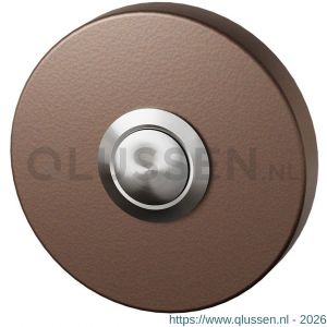 GPF Bouwbeslag Anastasius 9827.A2.1100 beldrukker rond 50x8 mm met RVS button Bronze blend GPF9827A21100