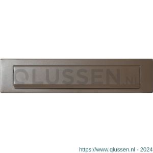 GPF Bouwbeslag Anastasius 9830.A3 briefplaat 340x77 mm met valklep 280x45 mm Mocca blend GPF9830A30000