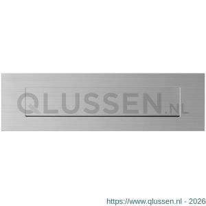 GPF Bouwbeslag RVS 9834.09 briefplaat rechthoekig 350x100x2,5 mm met verende achterliggende binnenklep RVS geborsteld GPF983409000