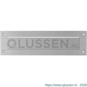 GPF Bouwbeslag RVS 9838.09 rVS mat geborsteld tochtklep rechthoekig 350x100x2,5 mm met vlakke naar binnenvallende klep RVS geborsteld GPF983809000