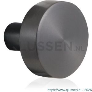 GPF Bouwbeslag PVD 9852.P1 S5 vlakke knop 52x16 mm voor veiligheids schilden vast met wisselstift PVD antraciet GPF9852P1400