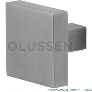 GPF Bouwbeslag RVS 9856.09 S4 vierkante knop 53x53x16 mm voor veiligheids schilden vast met bout M10 RVS geborsteld GPF985609410