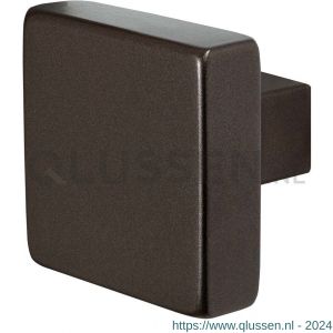 GPF Bouwbeslag Anastasius 9856.A1 S5 vierkante knop 53x53x16 mm voor veiligheids schilden vast met wisselstift Dark blend GPF9856A10400