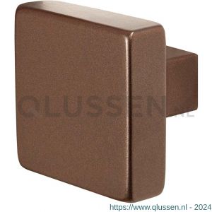 GPF Bouwbeslag Anastasius 9856.A2 S5 vierkante knop 53x53x16 mm voor veiligheids schilden vast met wisselstift Bronze blend GPF9856A20400